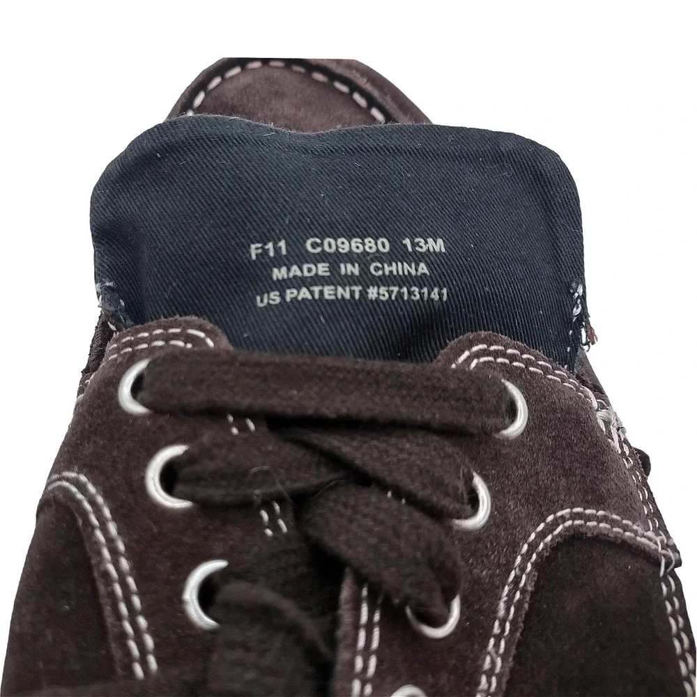 Cole Haan Dominick Boat Shoes‎ Brown Suede Nike Air Sole Mens 13M Moc Toe C09680